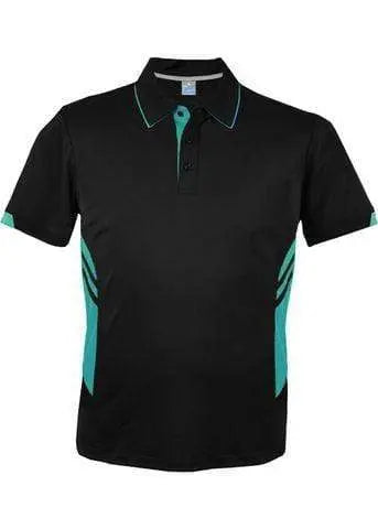 Aussie Pacific Tasman Men's Polo Shirt 1311 Casual Wear Aussie Pacific Black/Teal S